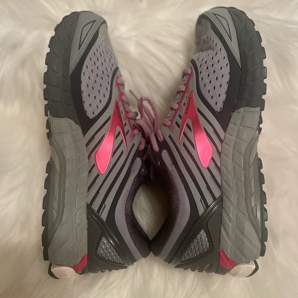Brooks Aeriel 18 Grey Pink Mesh Walking Running Sneaker Sporty Comfort Size 9.5 - Picture 6 of 8